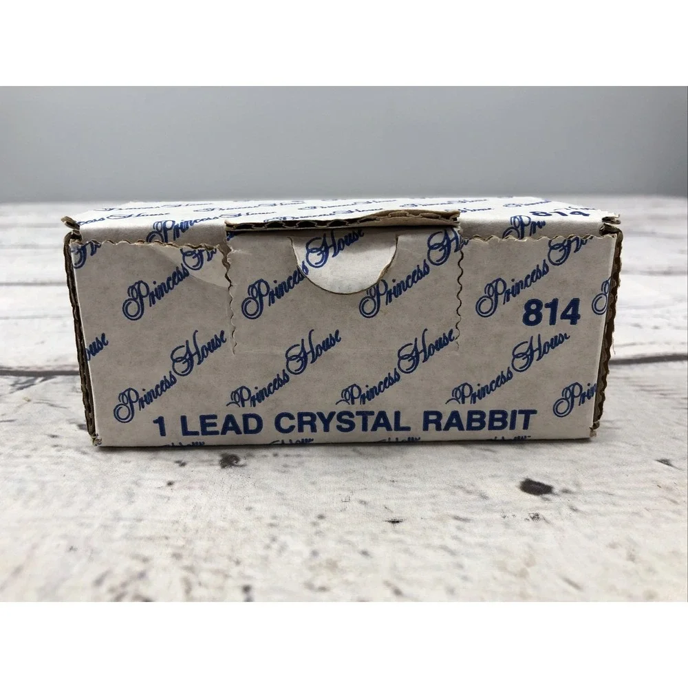 Princess House Lead Crystal Bunny Rabbit Paperweight Figurine 4